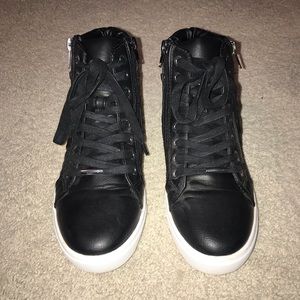black high top steve madden sneakers